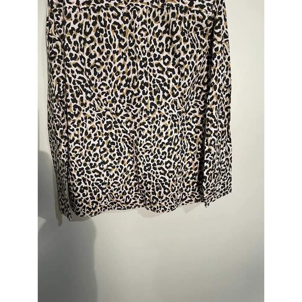 NWT J. Crew Factory Leopard Button-up Cotton Poplin Shirt‎ in Signature Fit